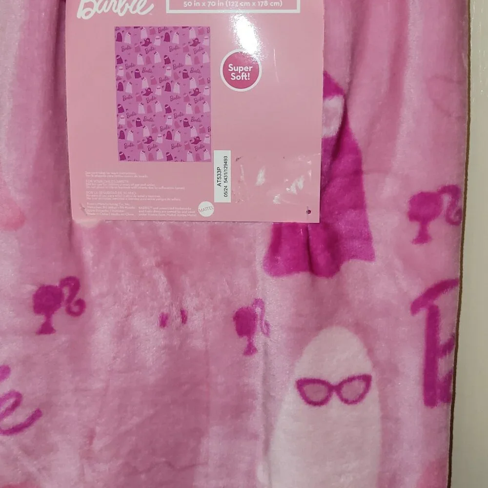 Barbie Spooky Pink Ghost Blanket